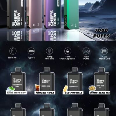 大容量電子煙主機 CHEF’ BREW 煙桿|專用煙彈搭配買三送一限時優惠|台灣現貨 1 大容量電子煙主機電子煙主機包裝與配件|大容量電子煙主機 CHEF’ BREW 煙桿